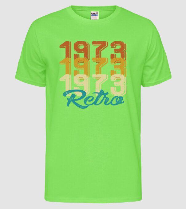 Retro 1973 model verde neon pe tricou