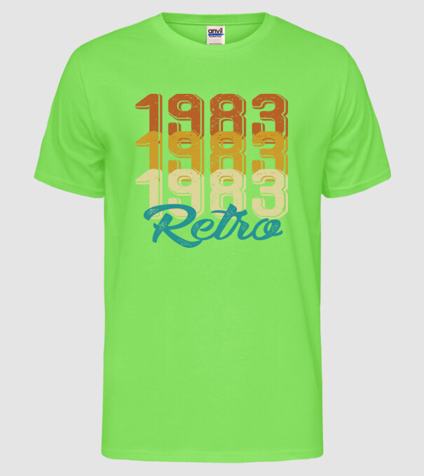Retro 1983 model verde neon pe tricou