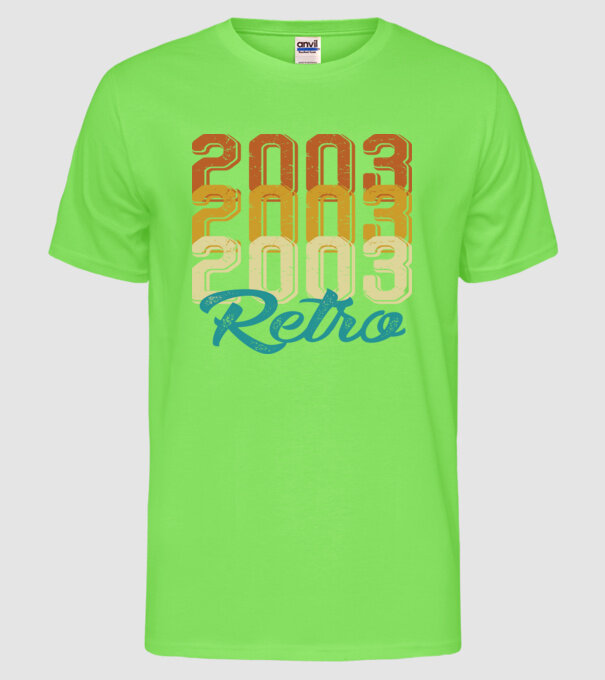 Retro 2003 model verde neon pe tricou