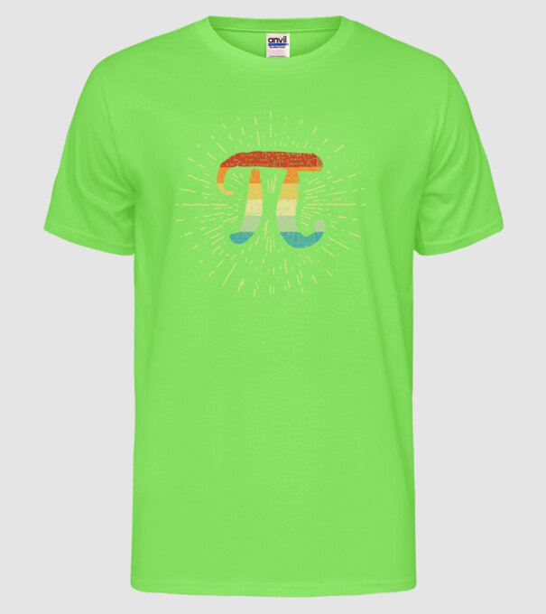 Retro Pi model verde neon pe tricou