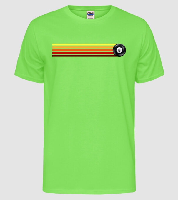 Retro - Vintage 8 ball 2 model verde neon pe tricou
