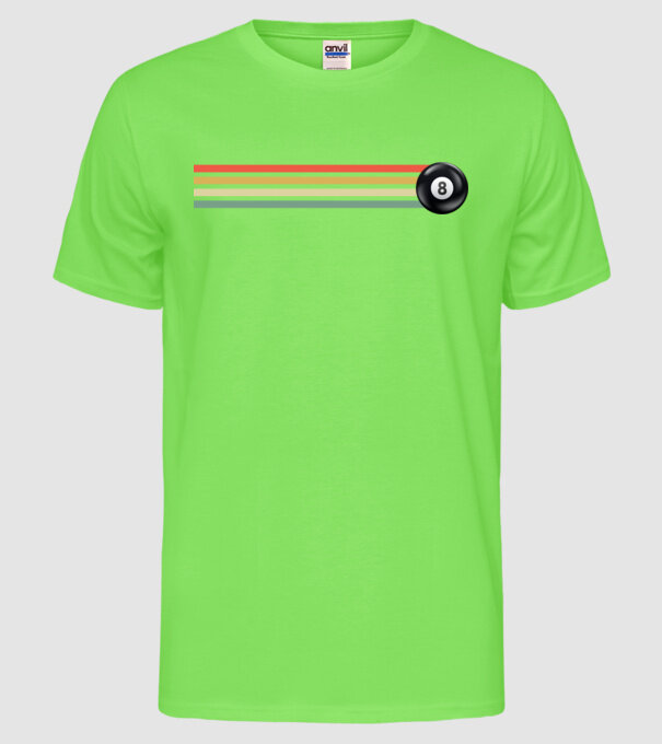 Retro - Vintage 8 ball model verde neon pe tricou