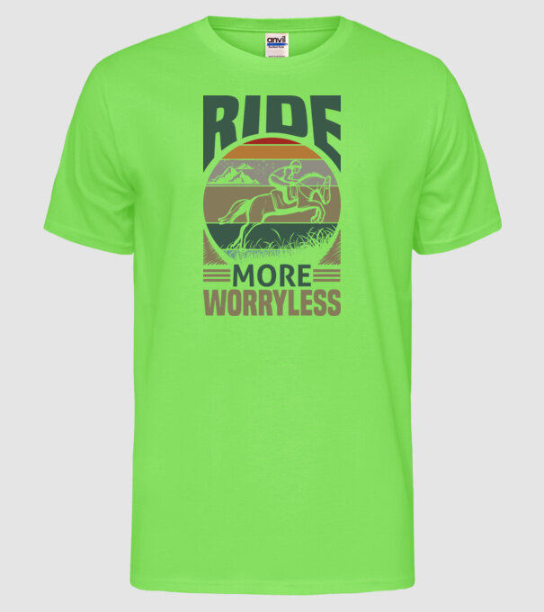 ride more model verde neon pe tricou