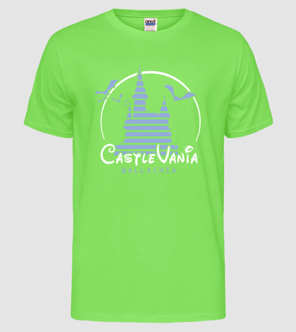 România CastleVania model verde neon pe tricou