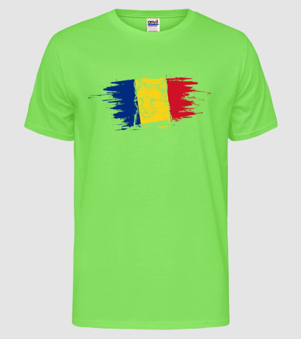 romania eurasian lynx model verde neon pe tricou