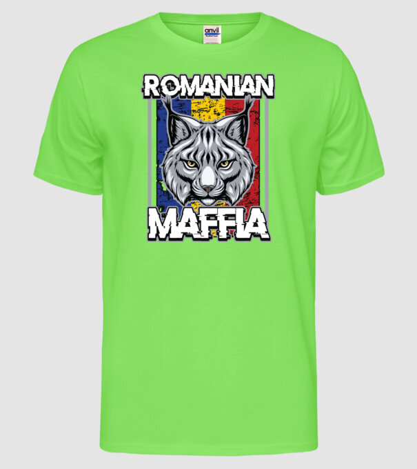 România maffia model verde neon pe tricou