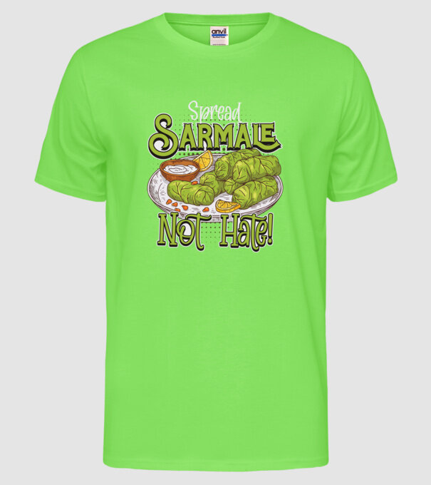 România Sarmale model verde neon pe tricou