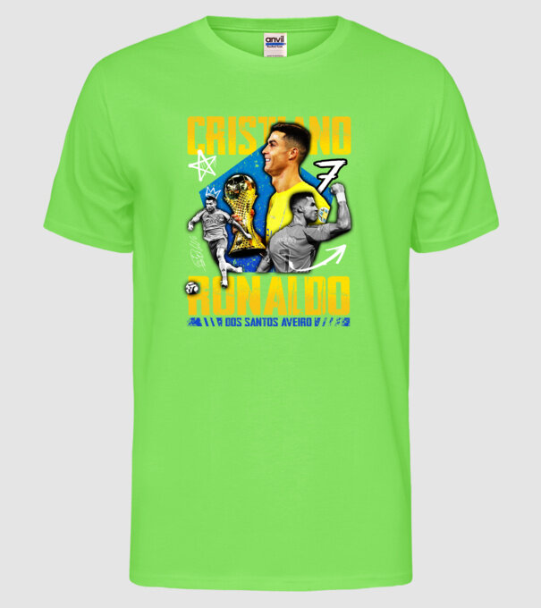 Ronaldo tribute model verde neon pe tricou