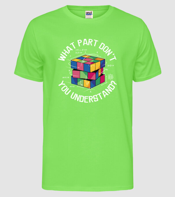 Rubik cube what part model verde neon pe tricou