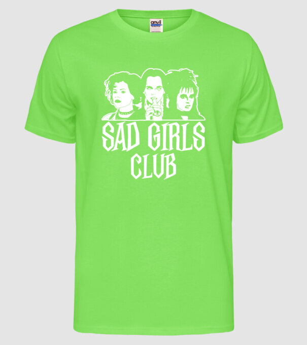 Sad Girls Club model verde neon pe tricou