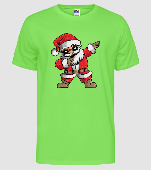 Santa dab model verde neon pe tricou