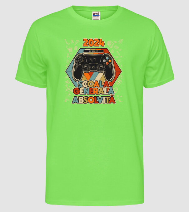 școala generală școala generală model verde neon pe tricou