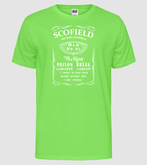 scofield model verde neon pe tricou