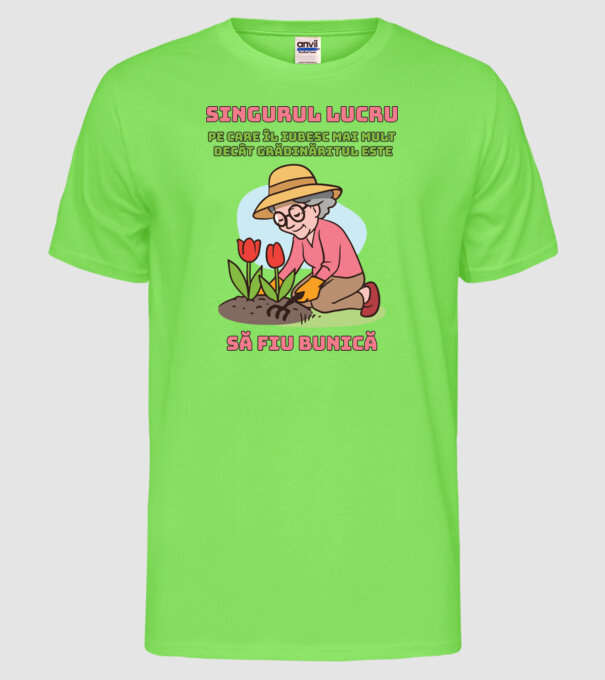 Singurul lucru model verde neon pe tricou