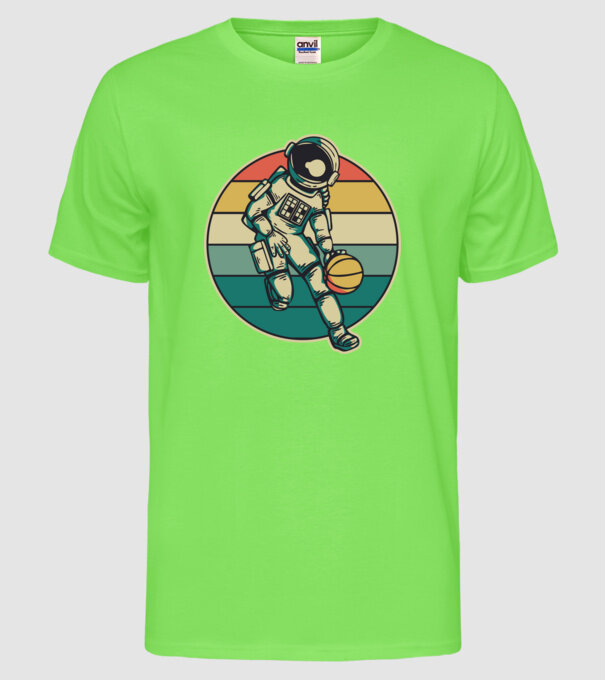 SpaceBall model verde neon pe tricou