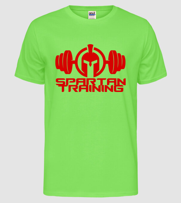 Spartan Training model verde neon pe tricou