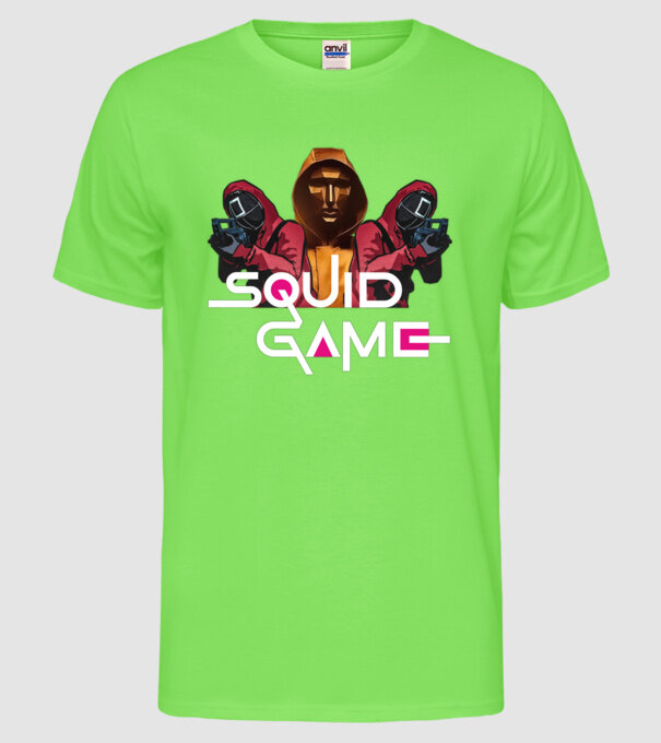 squid game poster model verde neon pe tricou