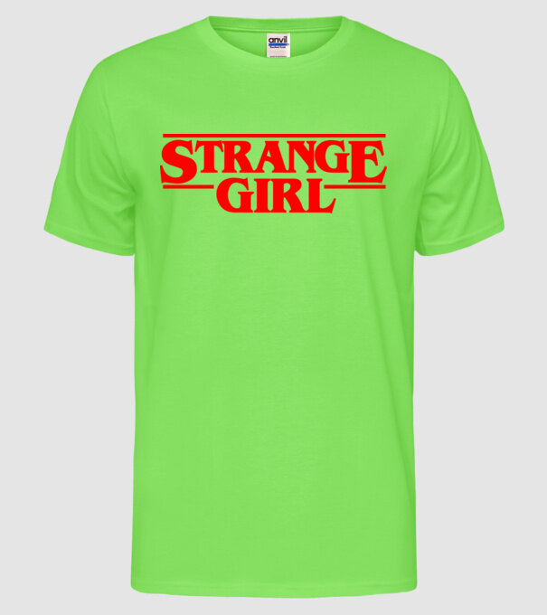 strange girl model verde neon pe tricou