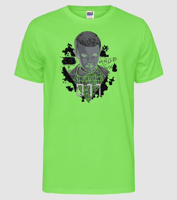 Stranger Things model verde neon pe tricou