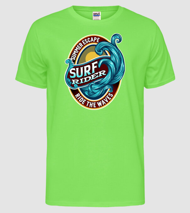 Summer Escape model verde neon pe tricou