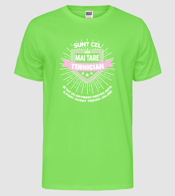Sunt cel mai tare tehnician de unghii și tot ce am primit pentru asta a fost acest tricou jalnic model verde neon pe tricou