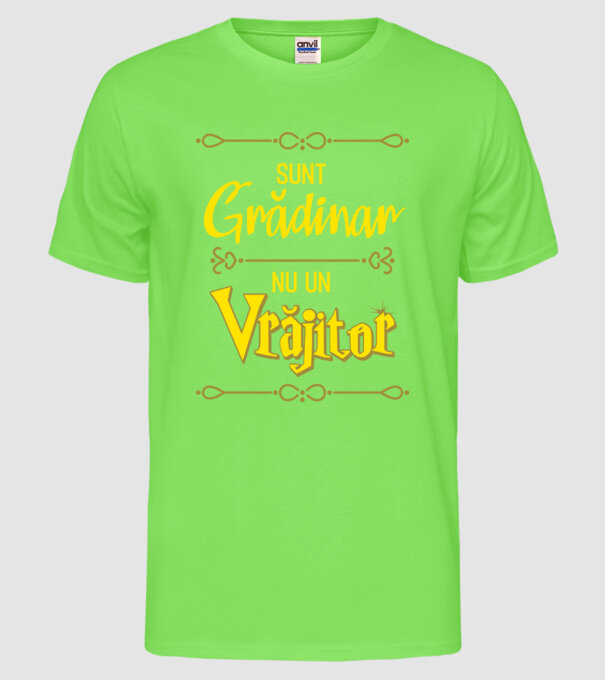Sunt jucător grădinar, nu un vrăjitor model verde neon pe tricou