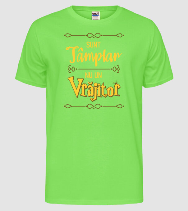 Sunt tâmplar, nu un vrăjitor model verde neon pe tricou