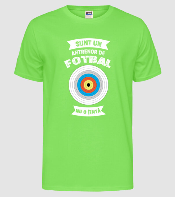 sunt un antrenor de fotbal, nu o țintă model verde neon pe tricou