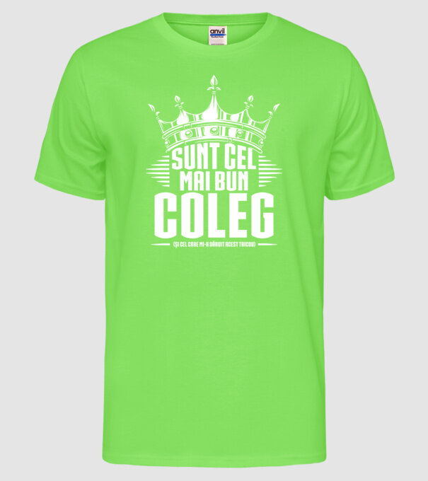 super coleg model verde neon pe tricou