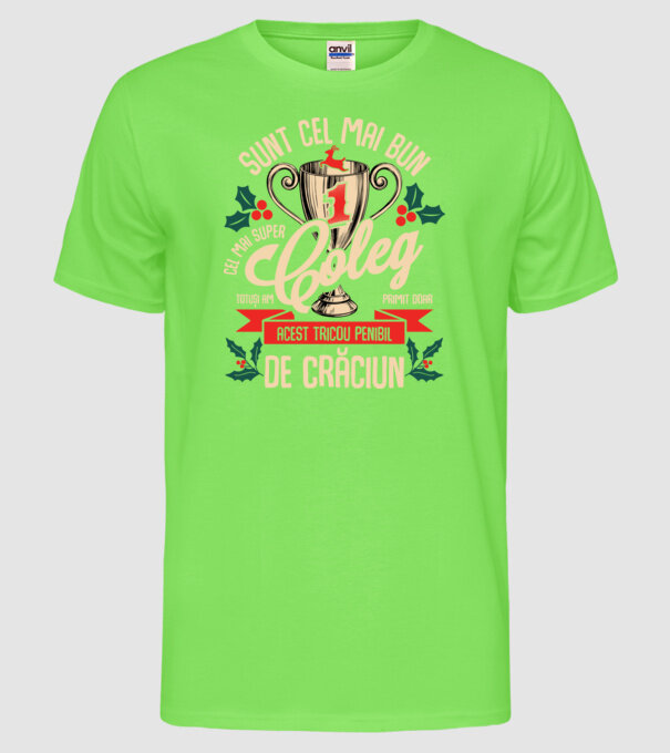 super coleg D1443687 model verde neon pe tricou