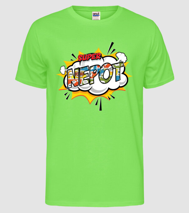 Super Nepot model verde neon pe tricou