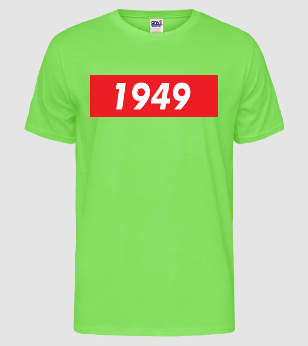 Supreme Birthday 1949 model verde neon pe tricou