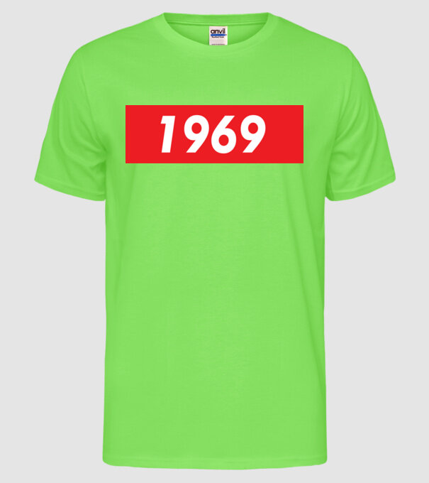 Supreme Birthday 1969 model verde neon pe tricou