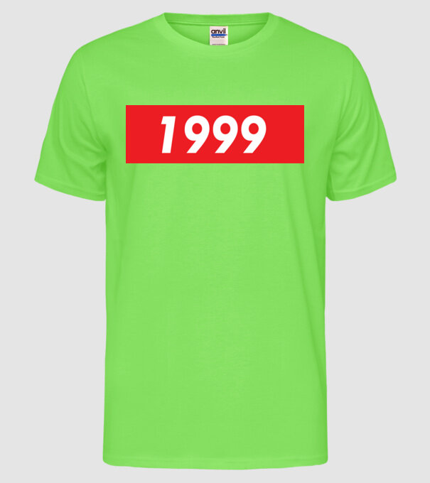 Supreme Birthday 1999 model verde neon pe tricou