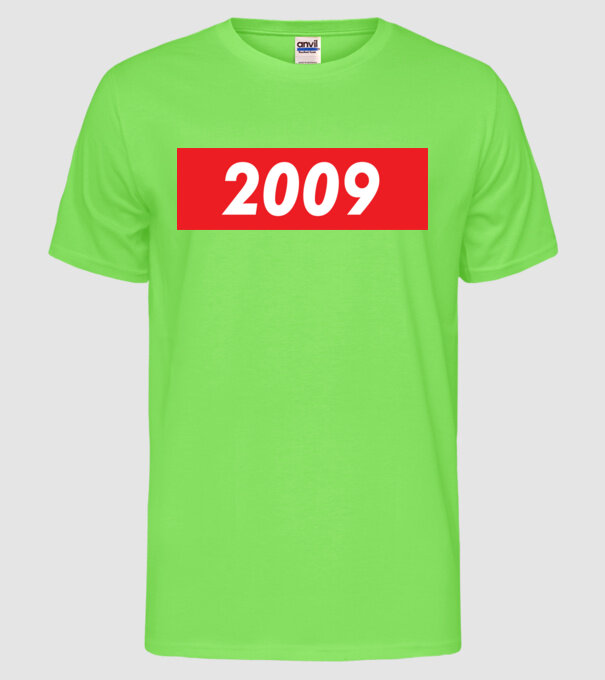 Supreme Birthday 2009 model verde neon pe tricou