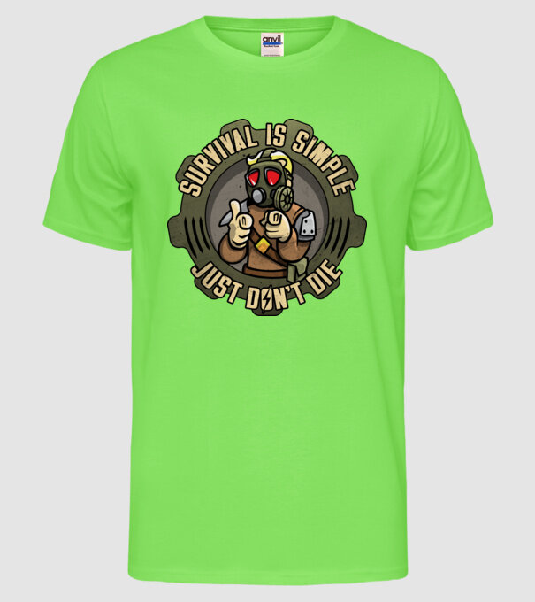 Survival model verde neon pe tricou