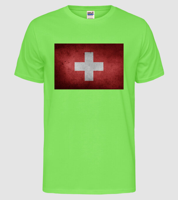 SWITZERLAND model verde neon pe tricou