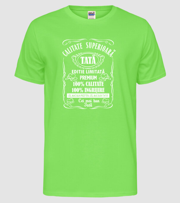 Tată Premium - ediție limitată model verde neon pe tricou