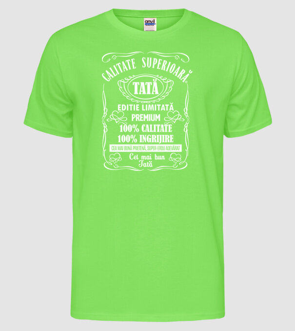 Tată Premium - ediție limitată model verde neon pe tricou