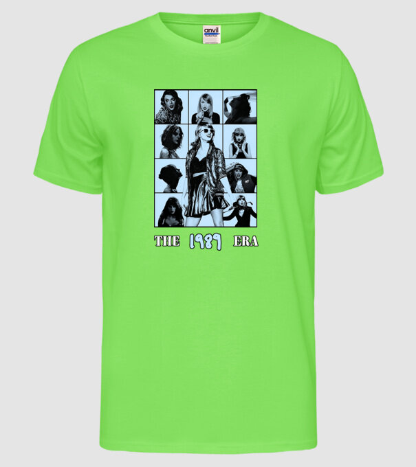 Taylor Swift ERAS blue model verde neon pe tricou