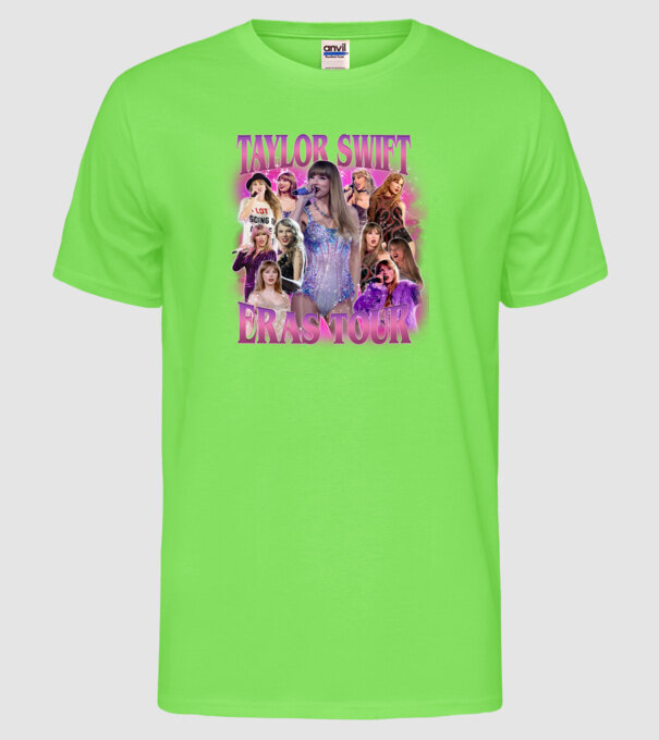Taylor Swift ERAS bootleg 01 model verde neon pe tricou