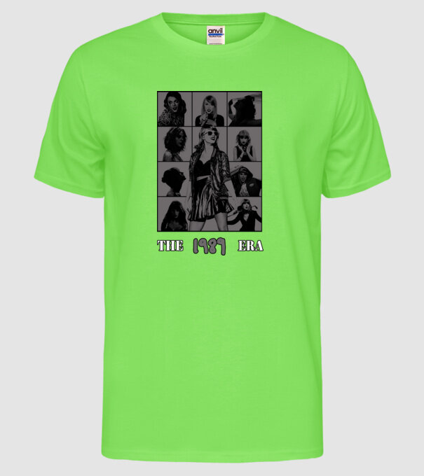 Taylor Swift ERAS grey model verde neon pe tricou