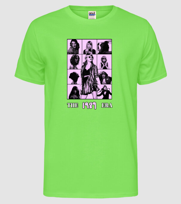 Taylor Swift ERAS lilac model verde neon pe tricou