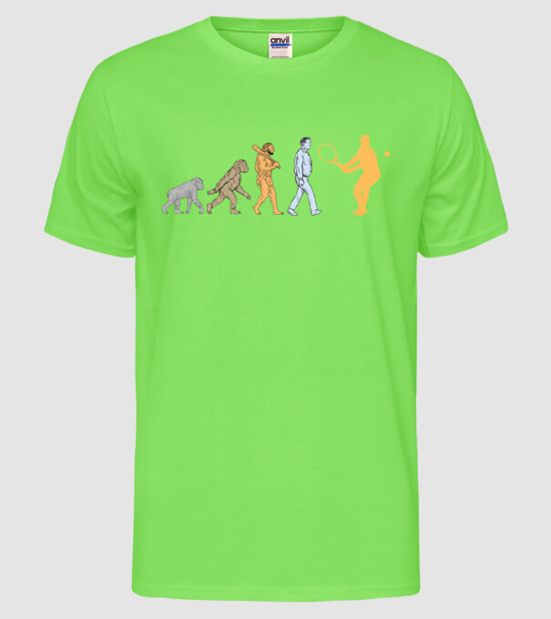 Tennis evolution model verde neon pe tricou