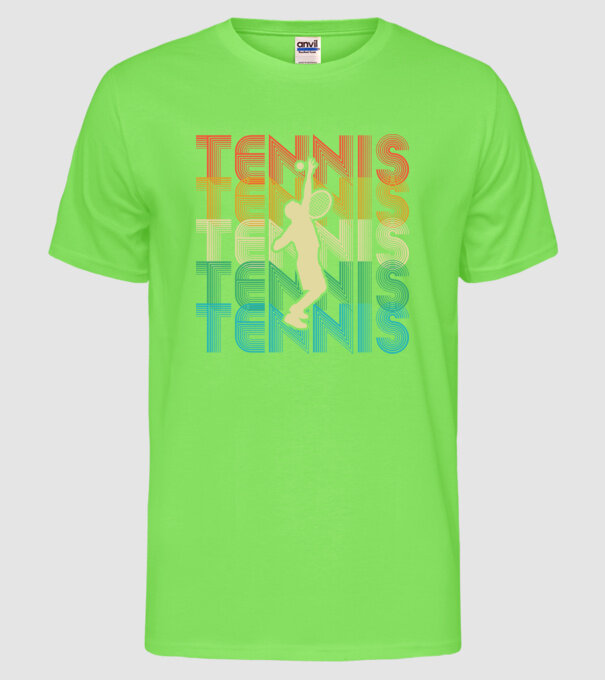 Tennis retro model verde neon pe tricou