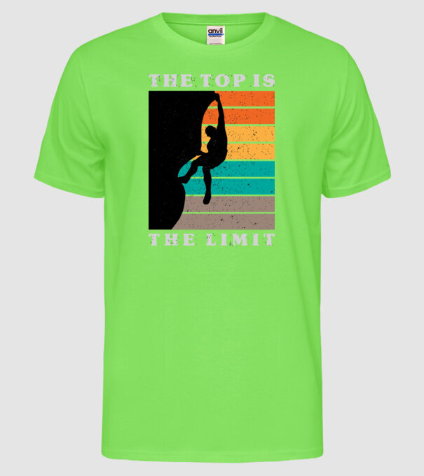The Top is the limit model verde neon pe tricou