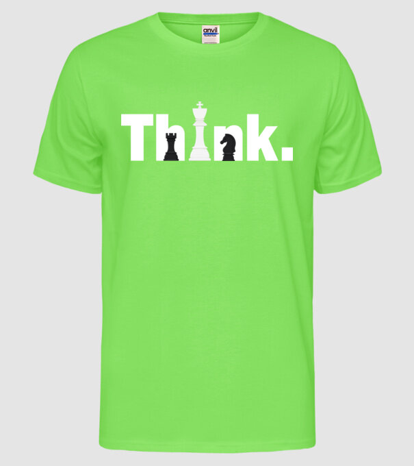 Think model verde neon pe tricou