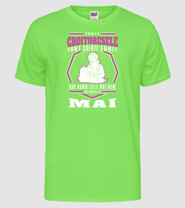 Toate croitoresele mai model verde neon pe tricou