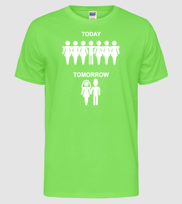 today tomorrow model verde neon pe tricou