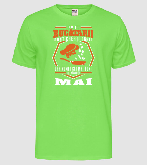 Toți bucătarii sunt creați egali mai model verde neon pe tricou